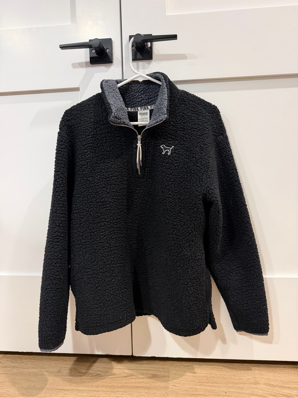 PINK Victoria's Secret Black Quarter-Zip Pullover